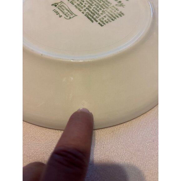 New Jersey Tercentenary 1964 Commemorative Plate Ceramic 10” Vtg 1192-S Collect. - Picture 6 of 6